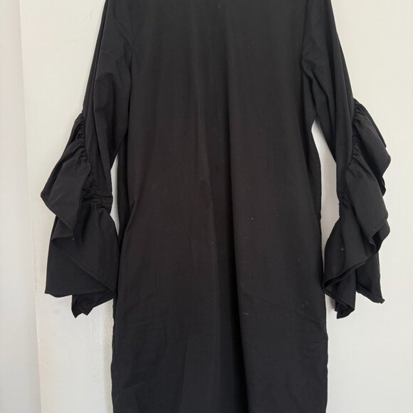 COS Dress With Sleeve Ruffles Black US 8 beautiful - Picture 2 of 8